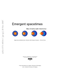 Emergent Spacetimes