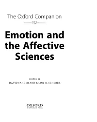 Emotion and the Affective Sciences