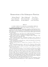 Enumerations of the Kolmogorov Function