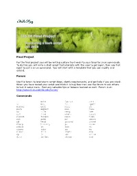Final Project Forum Commands