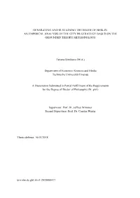 Generating and Sustaining the Image of Berlin: an Empirical Analysis of the City Pr-Strategy Based on the Grounded Theory Methodology