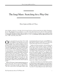 The Iraqi Maze: Searching for a Way Out