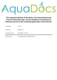 The Marked Reduction of the Indus River Flow
