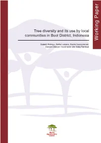 Tree Diversity and Its Use by Local Communities in Buol District, Indonesia