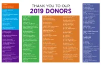 2019 DONORS Mr