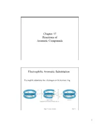 Chapter 17 Aromatic Reactions