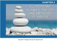 Elementary Number Theory and Methods of Proof