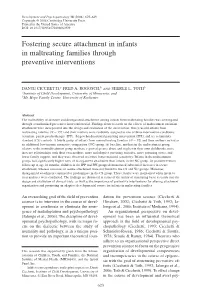 Fostering Secure Attachment in Infants in Maltreating Families Through Preventive Interventions