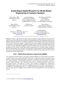 Graph-Based Digital Blueprint for Model Based Engineering of Complex Systems