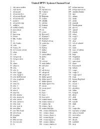 United IPTV System Channel List 1