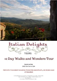 12 Day Walks and Wonders Tour