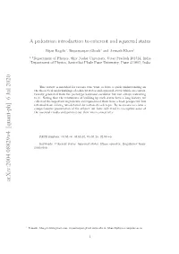 A Pedestrian Introduction to Coherent and Squeezed States