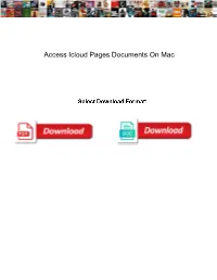 Access Icloud Pages Documents on Mac