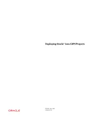 Deploying Oracle Java CAPS Projects • January 2011 Creating a Deployment Profile