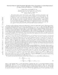 External Electric Field Mediated Quantum Phase Transitions in One