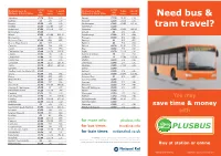 Need Bus & Tram Travel?