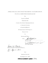 Power Struggles and Conflict Recurrence: an Examination Of