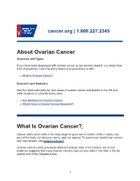 About Ovarian Cancer Overview and Types