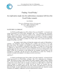 An Explorative Study Into the Sedimentary Structures Left from the Good Friday Tsunami