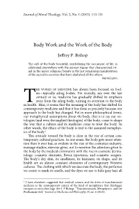 Body Work and the Work of the Body