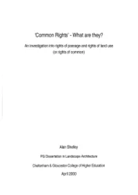 'Common Rights' - What Are They?