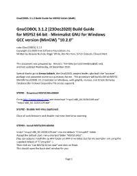 Gnucobol 3.1.2 [23Dec2020] Build Guide for MSYS2 64-Bit