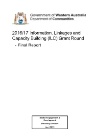 ILC) Grant Round - Final Report