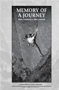 MEMORY of a JOURNEY Rock Climbing on Ben Lomond