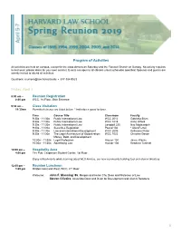 Program of Activities