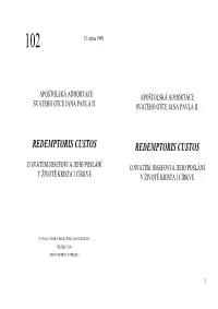 Redemptoris Custos Redemptoris Custos