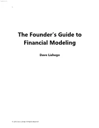 The Founder's Guide to Financial Modeling