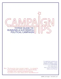 Ycfdw Guide to Running a Successful Political Campaign