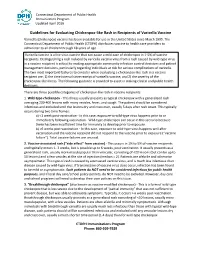 Guidelines for Evaluating Chickenpox-Like Rash in Recipients of Varicella Vaccine