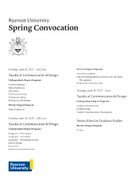 Ryerson University Spring Convocation