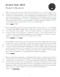 Scobol Solo 2015 Packet 6 (Round 6)