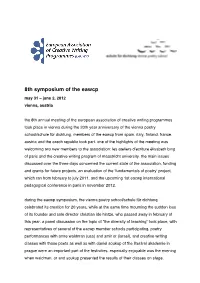 SUMMARY 8Th Symposium of the EAWCP 1