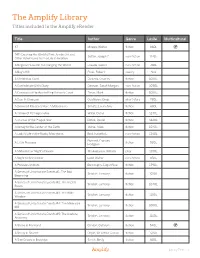 The Amplify Library Titles Included in the Amplify Ereader
