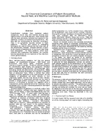 An Empirical Comparison of Pattern Recognition, Neural Nets, and Machine Learning Classification Methods