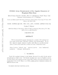 CHARA Array Measurements of the Angular Diameters of Exoplanet
