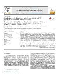Combretastatin A-4 Analogues with Benzoxazolone Scaffold: Synthesis, Structure and Biological Activity