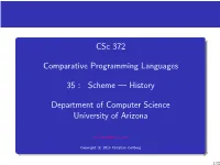 Csc 372 [0.5Cm] Comparative Programming Languages [0.5Cm] 35