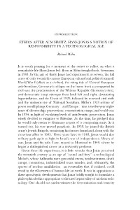 Ethics After Auschwitz: Hans Jonas's Notion Of