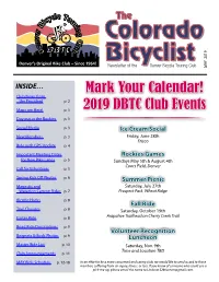 Mark Your Calendar! 2019 DBTC Club Events