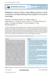 Phylogenetic Diversity of Ferns Reveals Different Patterns of Niche Conservatism and Habitat Filtering Between Epiphytic and Terrestrial Assemblages†