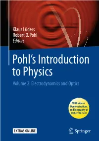 Pohl's Introduction to Physics