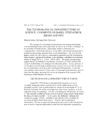 The Technological Infrastructure of Science: Comments on Baird, Fitzpatrick, Kroes and Pitt