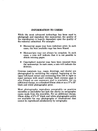 Information to Users