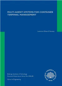 Multi-Agent Systems for Container Terminal Management