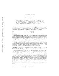 ON PRIME CHAINS 3 Can Be Found in Many Elementary Number Theory Texts, for Example [8]