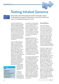 Testing Inhaled Generics